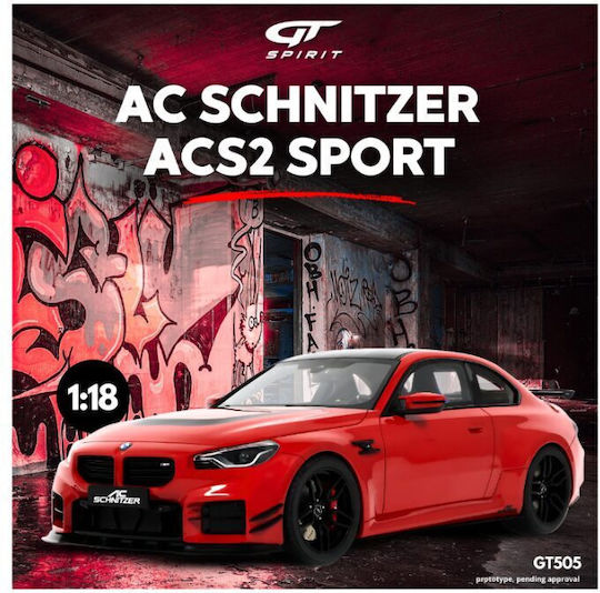 Machetă Mașină Bmw Ac Schnitzer Acs2 Sport Toronto Roșu 2023 1:18 Gt Spirit Gt505