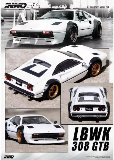 Macheta Auto Ferrari Lbwk 308 Gtb Alb 1:64 Inno64