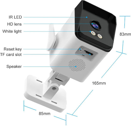 Vstarcam TS3 IP Surveillance Camera Wi-Fi Full HD+ 3MP Waterproof with Two-Way Communication and Lens 4mm