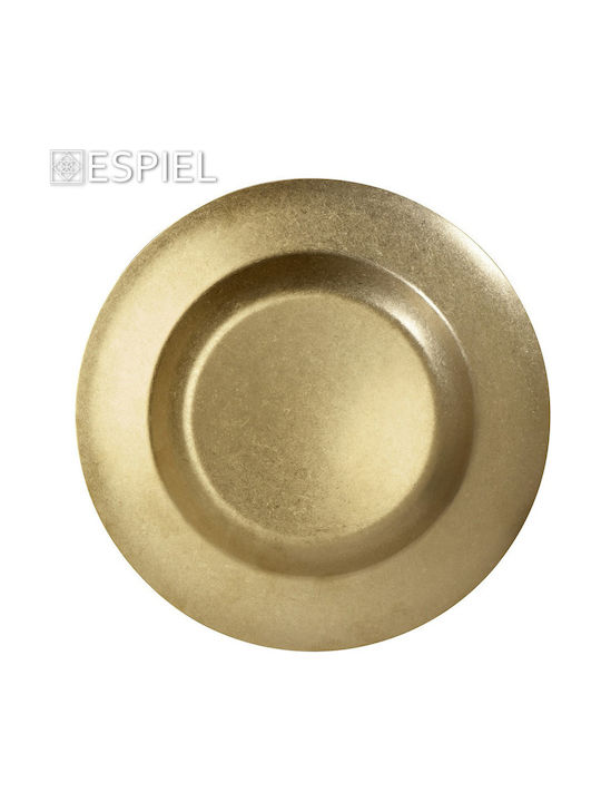Espiel Snow Plate Pasta Gold with Diameter 27.5cm