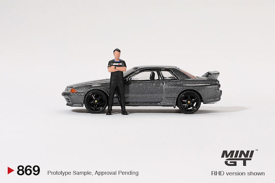 Machetă Mașină Nissan Skyline GT-R R32 Nismo Nismo Gunmetal Tsugio Matsuda 1992 Scara 1:64 Mini GT MGT00869-R