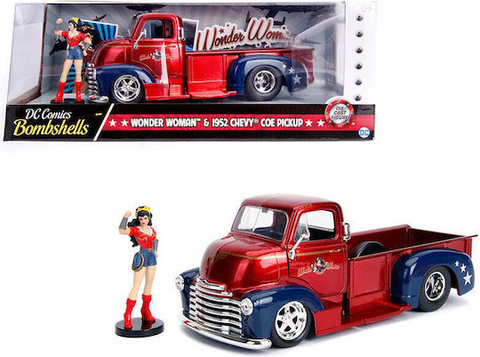 Machetă Auto Chevrolet Coe Pickup 1952 + Figurină Wonder Woman 1:24 Jada