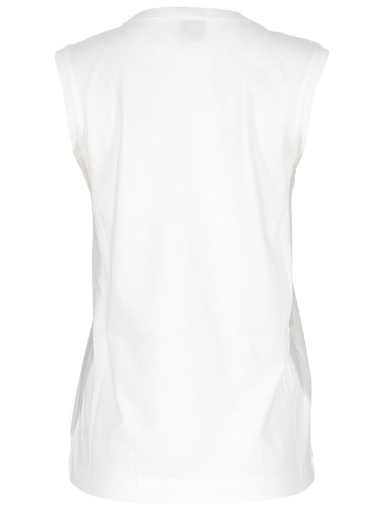Casimiro Women's Summer Blouse Cotton Sleeveless White