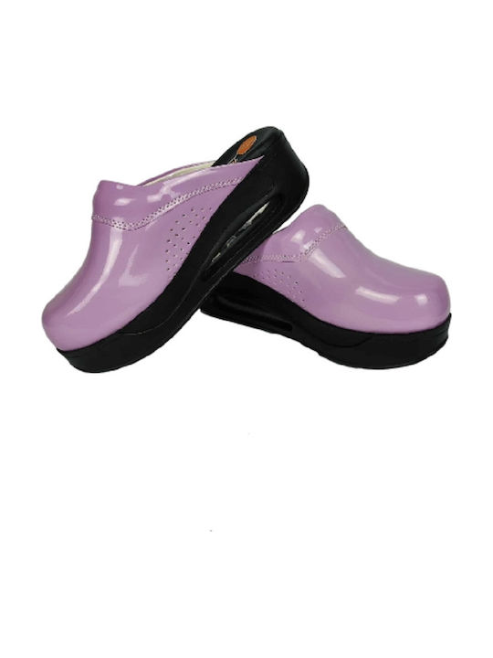 TerlikSabo Air Max Γυναικεία Δερμάτινα Ανατομικά Σαμπό Bright Lilac