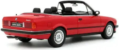 Machetă Mașină BMW 325i Cabriolet Roșu Aprins 308 1986 1:18 Otto Models Ot1194