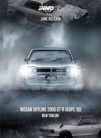 Macheta Auto Nissan Skyline 2000 Gt-r Kpgc10 Arigintiu 1:64 Inno64