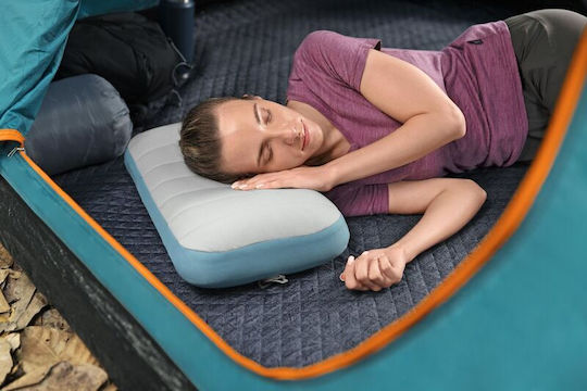 Inflatable Pillow Bestway Alpinelite Large Air Pillow 49.5 X 28cm White Blue 69625_1