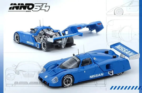 Machetă Mașină Nissan R89 Albastru Scara 1:64 Inno64