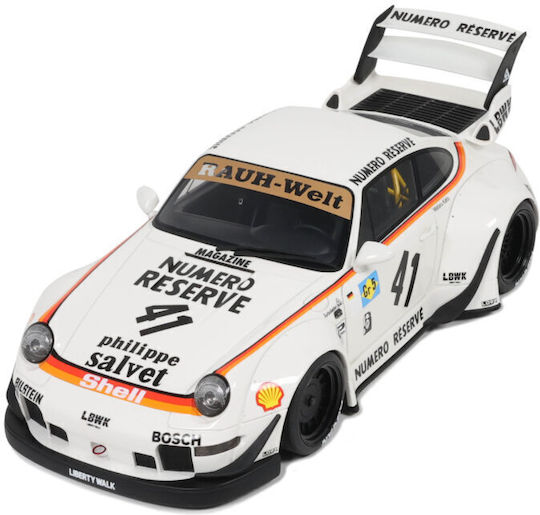 Machetă Mașină Porsche Rwb Bodykit Kato-san Alb 1:18 Gt Spirit Gt451