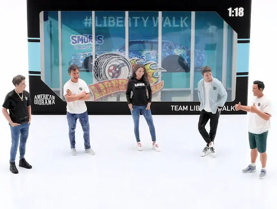 Set 5 Figurine Team Liberty Walk Team 1:18 American Diorama