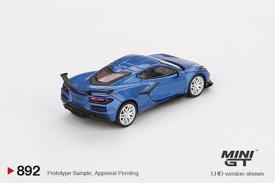 Machetă Mașină Chevrolet Corvette C8 Z06 2023 Elkhart Lake Albastru Metalizat 2023 Scara 1:64 Mini GT MGT00892LHD