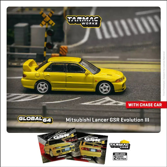 Macheta Auto Mitsubishi Lancer GSR Evolution 3 Gelb 1:64 Tarmac