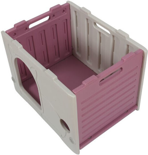 Vesta Dog House Plastic Outdoor Pink 54x41.3x38.5cm