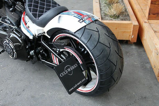 Cult Werk Motorrad-Kennzeichenhalter und -rahmen Hd-bro038-nl