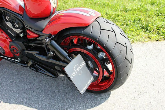 Cult Werk Motorrad-Kennzeichenhalter und -rahmen Hd-rod012-ch