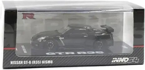 Model Static Mașină Nissan GT-R R35 Nismo Negru Scara 1:64 Inno64