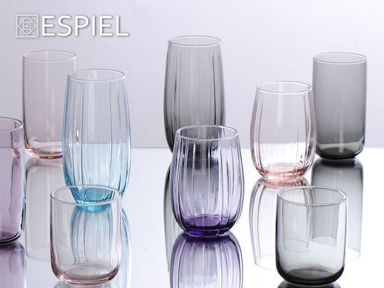 Espiel Iconic Set of Glasses Cocktail/Drinking made of Glass in Purple Color 6pcs