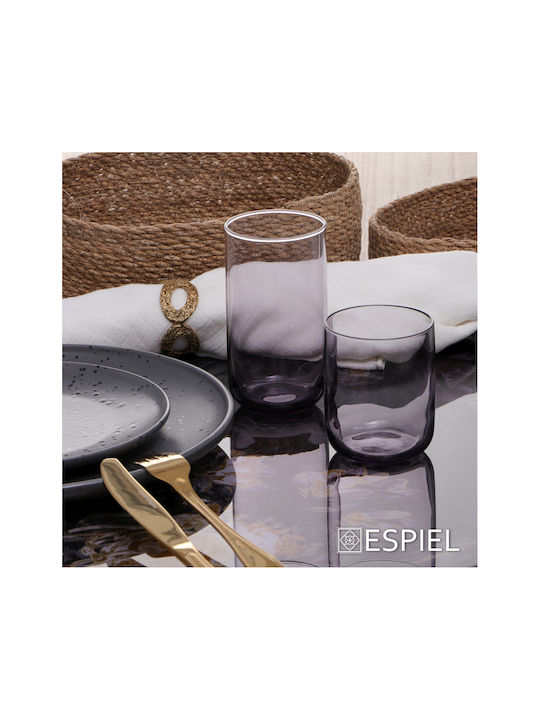 Espiel Iconic Set Gläser Cocktail/Trinken aus Glas in Lila Farbe 6Stück