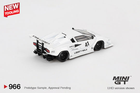 Machetă Mașină Lamborghini Countach Lbworks Alb Tokyo Auto Salon 2024 Scara 1:64 Mini GT MGT00966-L