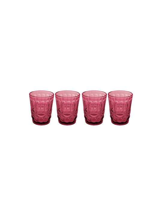 Ladelle Set Gläser aus Glas in Rosa Farbe 270ml 4Stück