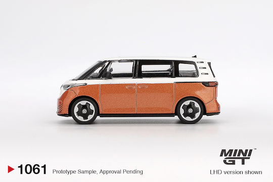 Macheta Auto Volkswagen Id.buzz Caravelle Candy White Energetic Orange 2024 1:64 Mini Gt Mgt01061-l