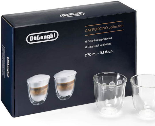 De'Longhi Set de Pahare Cafea / Cafea grecească Freddo din Sticlă 6buc