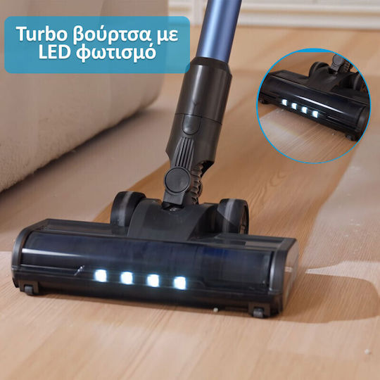 HomeVero HV-CVC400 Επαναφορτιζόμενη Σκούπα 2 σε 1 Stick & Χειρός Μπλε