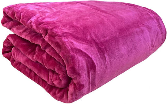 Linea Home Одеяло Велур Единично 160x220см. Фуксия
