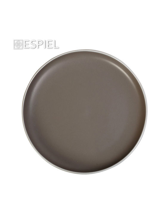 Espiel Mood Teller Untiefe Keramik Gray mit Durchmesser 27.3cm 6Stück