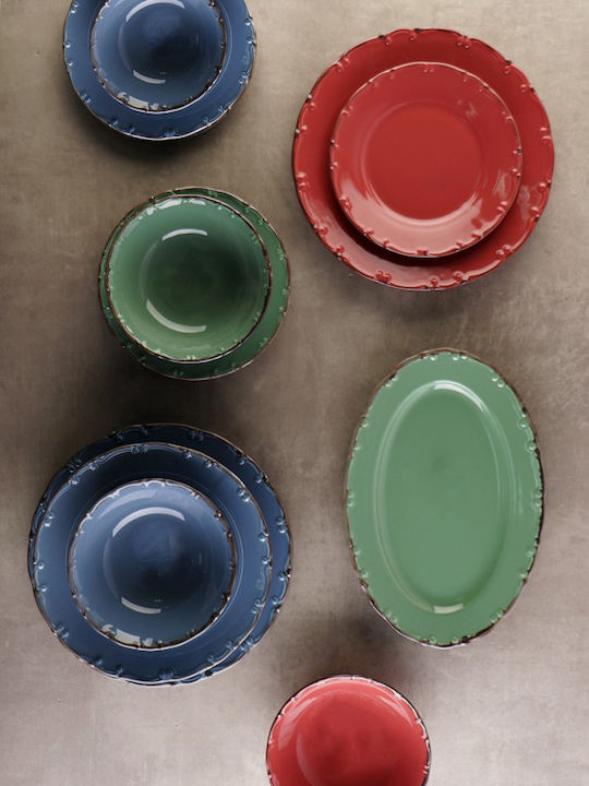 Espiel Liana Plate Soup made of Porcelain Pink 23cm 6pcs