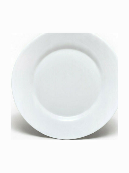 Bormioli Rocco Πιάτο Ρηχό Γυάλινο Λευκό 25cm 6τμχ