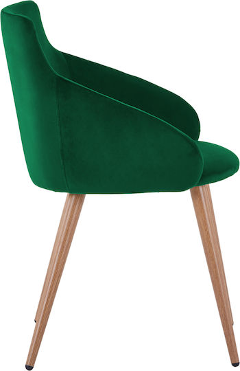 Ivy Dining Room Velvet Armchair Cypress 55x55x80cm
