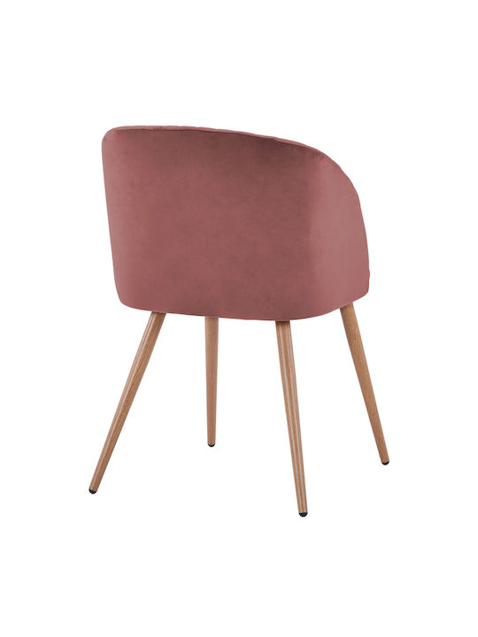 Leah Dining Room Velvet Armchair Rotten Apple 51x58x81cm 2pcs