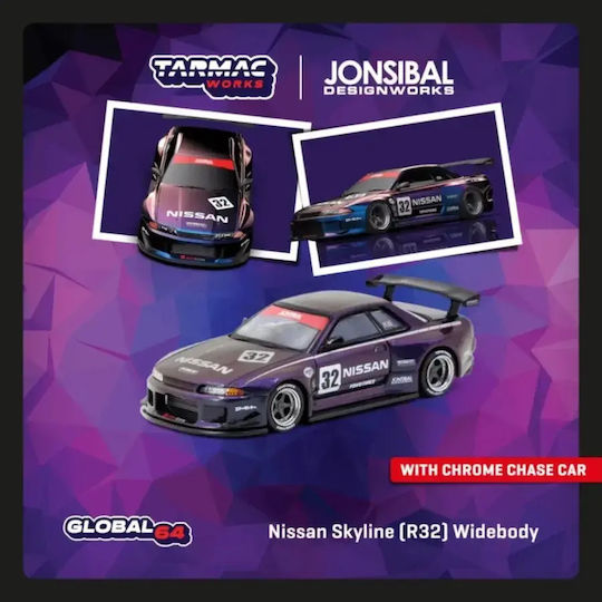 Machetă Auto Nissan Skyline R32 Widebody Violet Scara 1:64 Tarmac Works