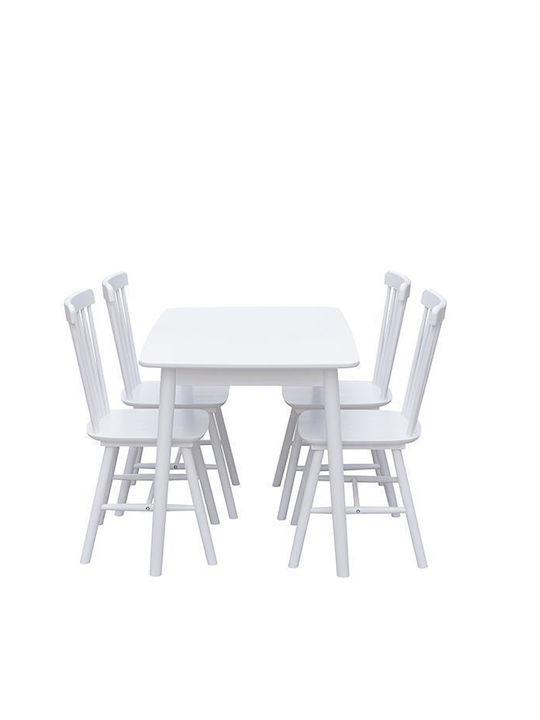 Setra Dining Room Wooden Chair White 50x51x90cm 2pcs