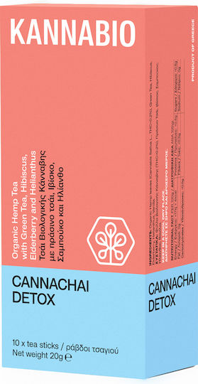 Cannachai Detox Grüner Tee- Hibiskus- Sanddorn- Ringelblume Kannabio 10 Stück