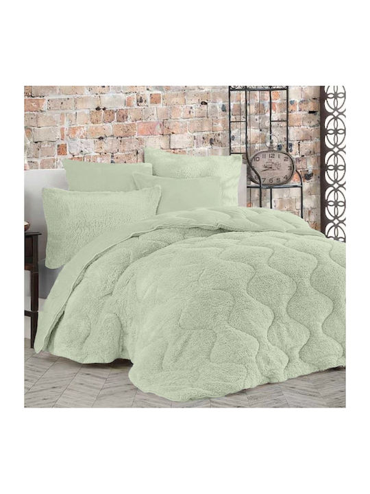 Homeone Duvet Cover Set Single 160x220cm Pistachio - Green 2pcs 300 GSMGsm