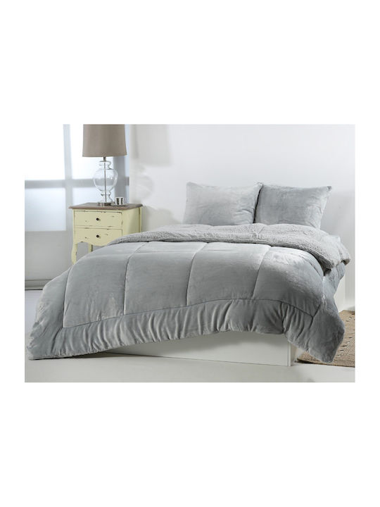 Silk Fashion Κουβερτοπάπλωμα Υπέρδιπλο 220x240εκ. Ανοιχτό Καφέ 320 GSM