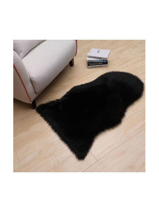 Viopros Χαλί Ορθογώνιο Μουτόν Μαύρο 60x90cm