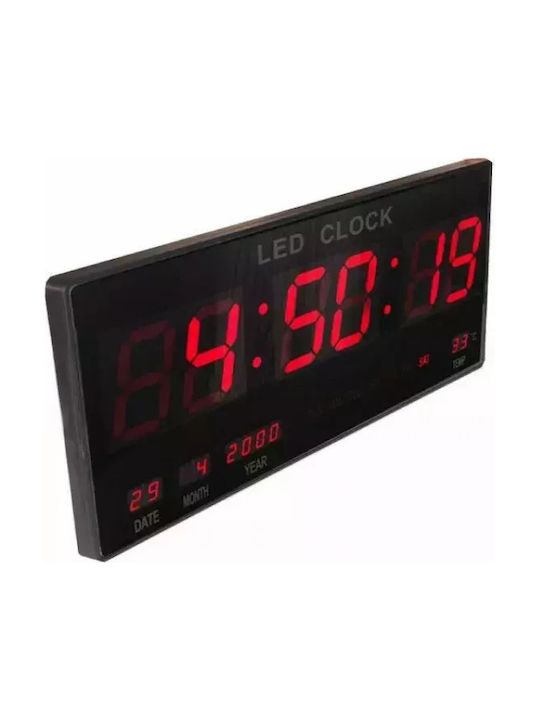 Factory JH-4622 Ρολόι Τοίχου Ψηφιακό Πλαστικό Μαύρο 45x21cm