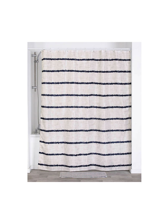 Atmosphera Manureva Stripes Fabric Shower Curtain 180x200cm Stripes