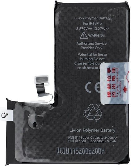 JCID Συμβατή Μπαταρία Αντικατάστασης 3430mAh για iPhone 15 Pro