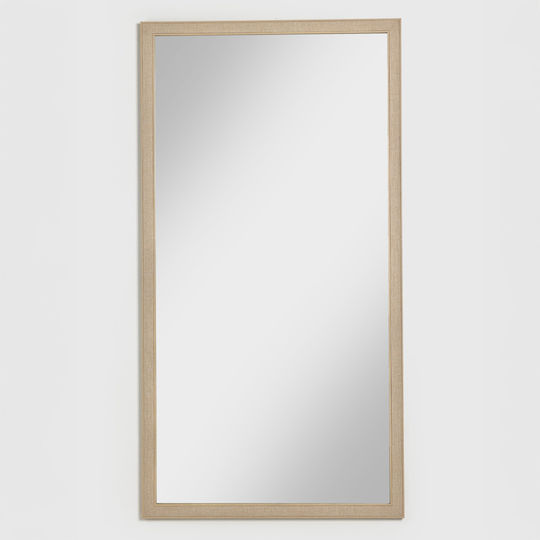 Liberta Lino Wall Mirror Full Length with Beige Plastic Frame 126x66cm 1pcs