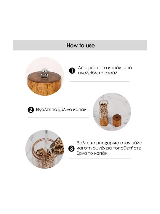 Viosarp Manual Set Spice Mills made of Glass 13cm 1pcs