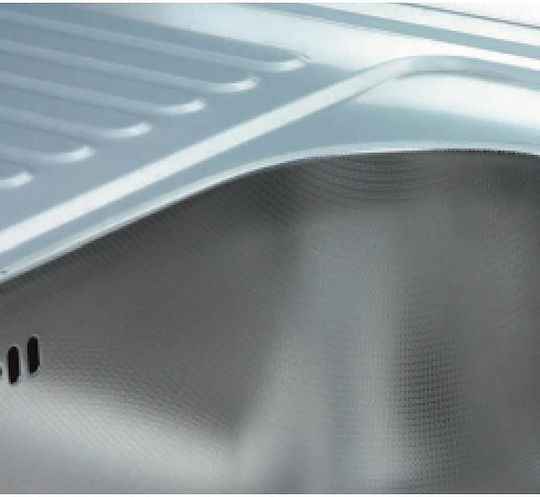 Inter Ceramic Drop-In Küchenspüle Rechts Inox M80xB60cm Silber