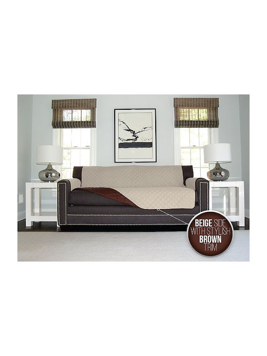 Factory Couch Coat Elastische Abdeckung für Dreisitziges Sofa Mehrfarbig 230εκ. 1Stück