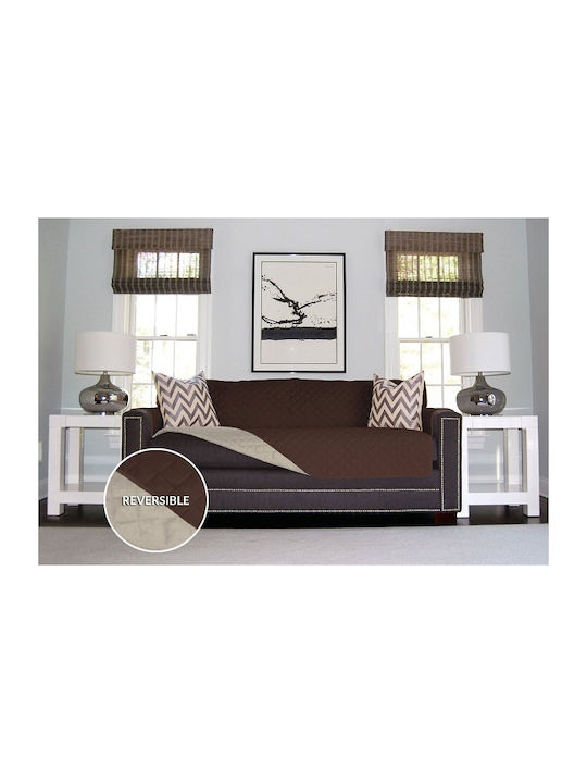 Factory Couch Coat Elastische Abdeckung für Dreisitziges Sofa Mehrfarbig 230εκ. 1Stück