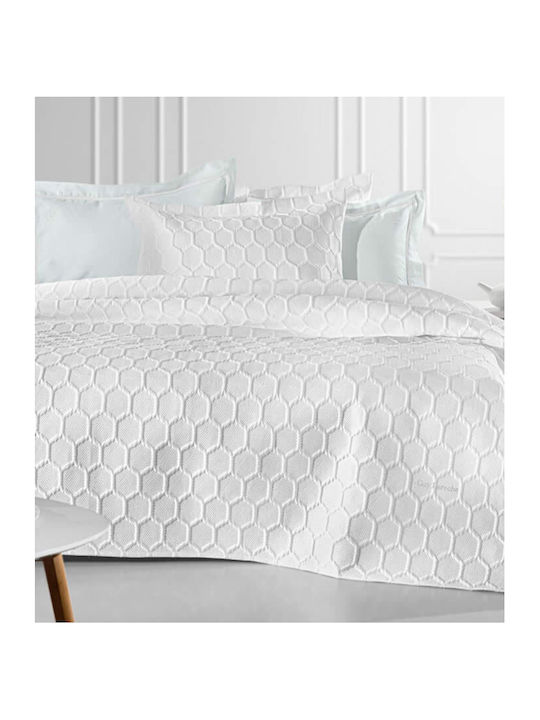 Guy Laroche Hive Elektrische Gitarren Tagesdecke Übergröße Microsatin White 240x250cm 3Stück