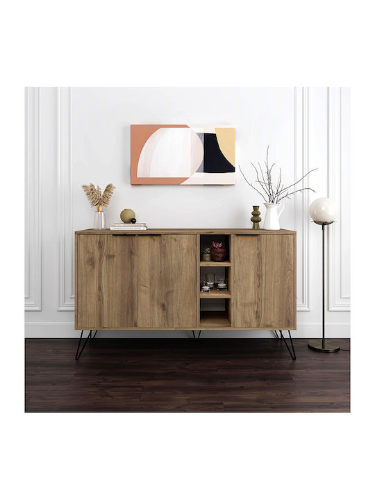 Bufet Clara Din Lemn Culoare Nuc Deschis 142x35.6x83cm