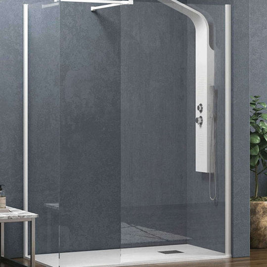 Karag Walkin 2 Σταθερό Πλαϊνό Ντουζιέρας 160x200cm Clear Glass White Karag Walkin 2 Σταθερό Πλαϊνό Ντουζιέρας 160x200cm Clear Glass White